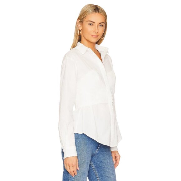 SOVERE Capture Corset Top in Milk Small New Womens Button Down Shirt Top - Picture 4 of 15